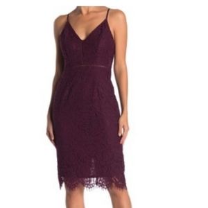 LATTICE INSET LACE DRESS